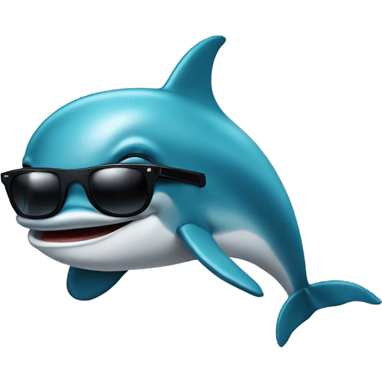 A dolphin wit sunglasses emoji