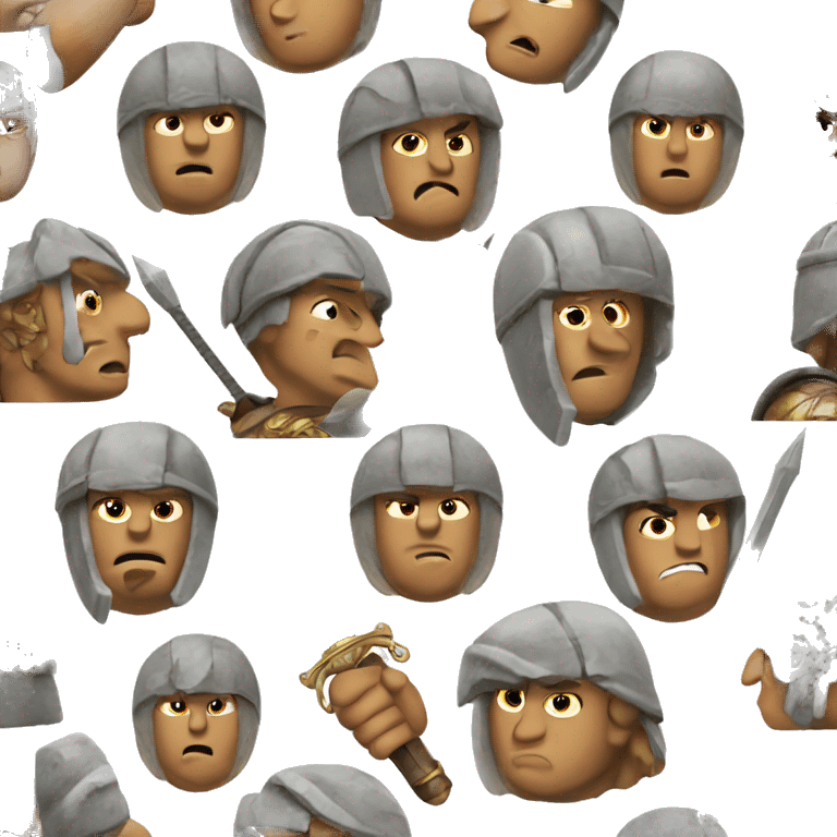 angry roman soldier pointing sword at you more ANGRY emoji