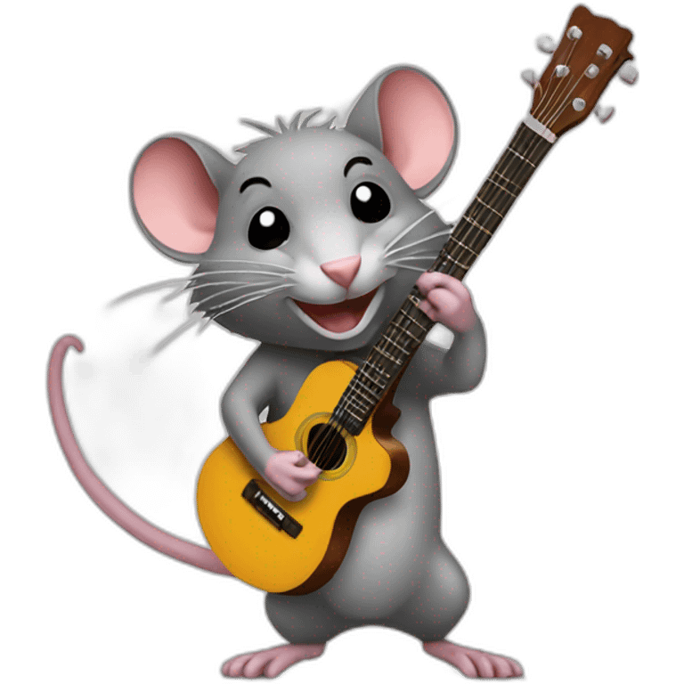 rat playing a guitar emoji