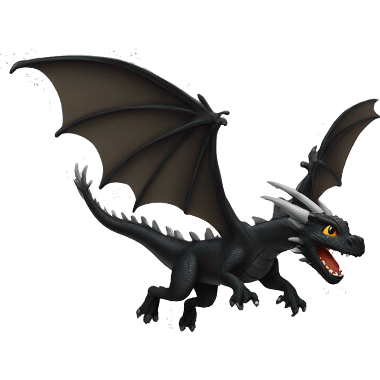 flying black dragon emoji