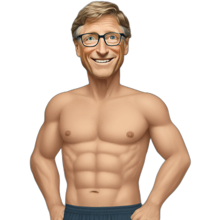 bill gates shirtless emoji