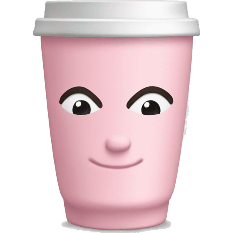 Light pink tumbler without face emoji