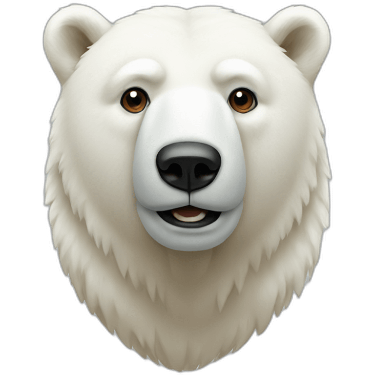 Polar bear with a tan emoji