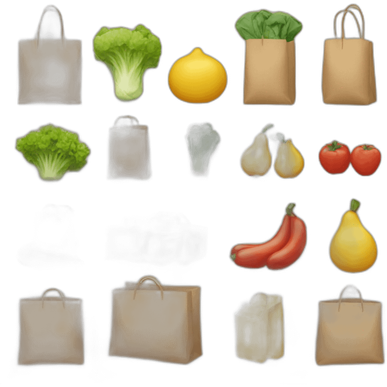 bag with groceries emoji