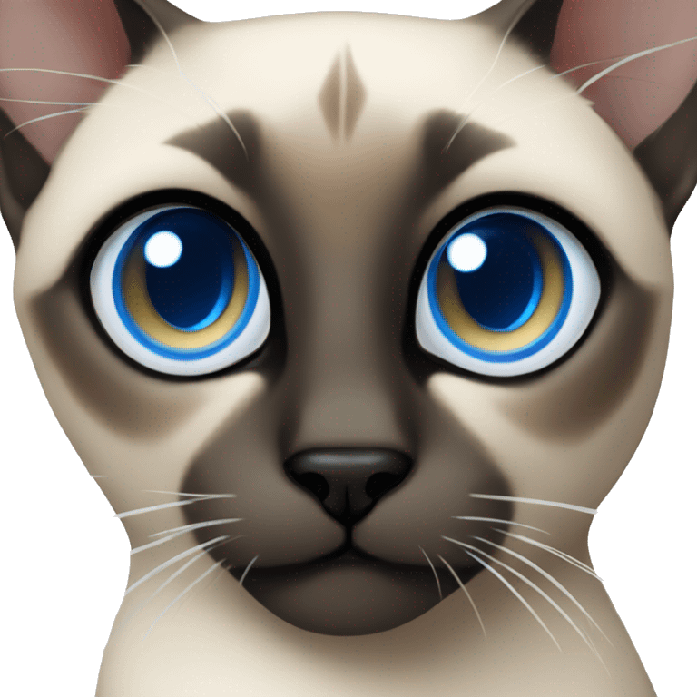 blue eyed siamese cat emoji