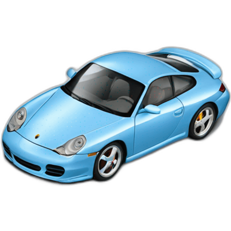 Porsche 996 light blue emoji