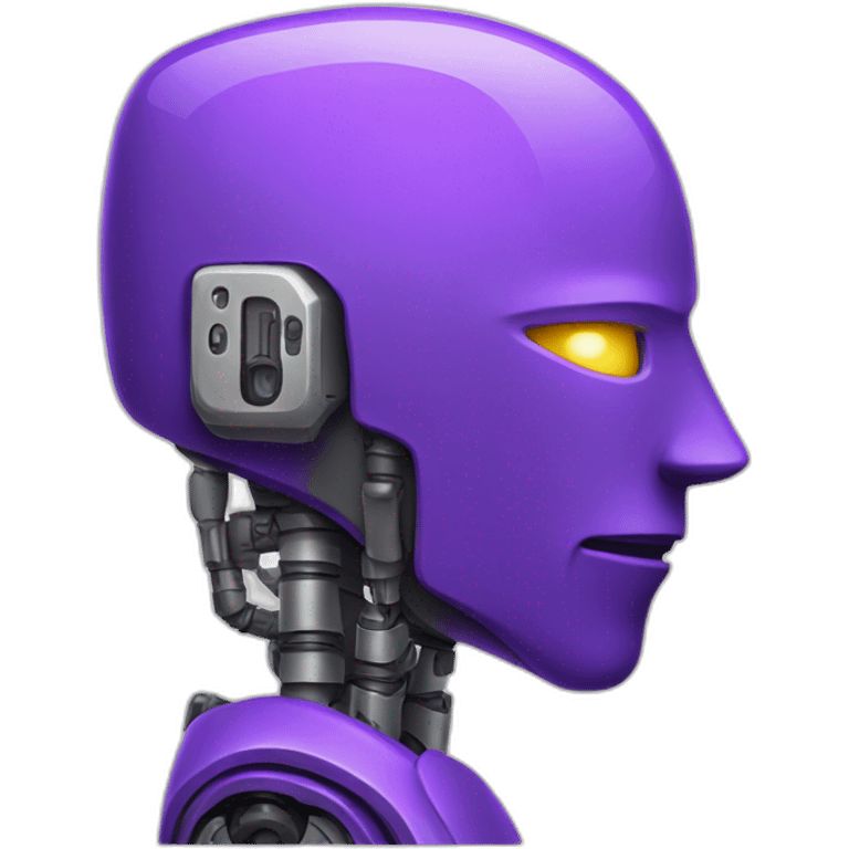 purple robot side profile emoji