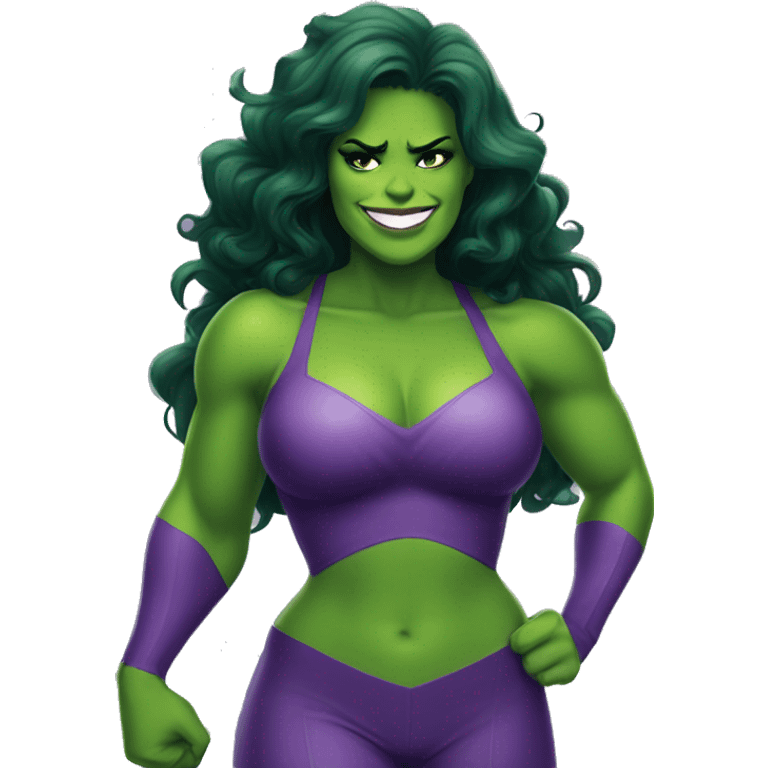 Curvy She-Hulk in love emoji