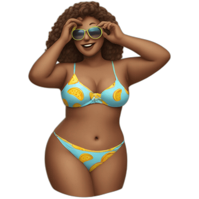 woman on the beach bra emoji