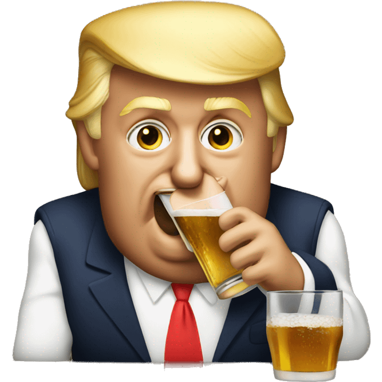 Donald trump drinking emoji