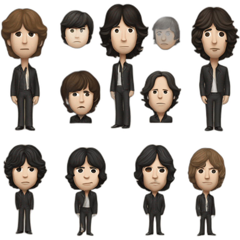 The Beatles with Jim Morrison emoji