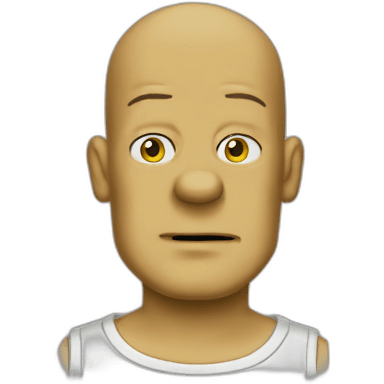 Tattooed bald man the Simpsons emoji