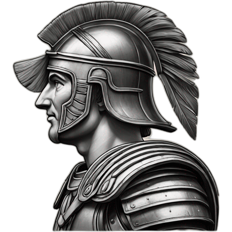 centurion-profile-historical-scratchboard emoji