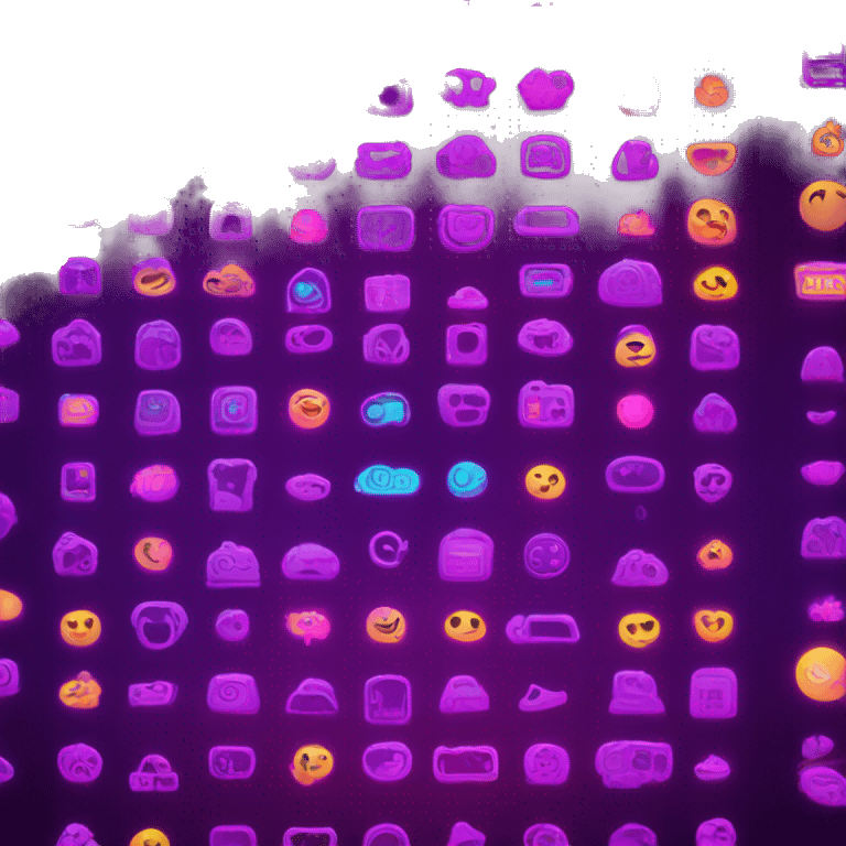 neon instagram emoji