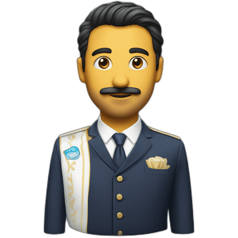 A gentleman with jersey srijan printed on it emoji