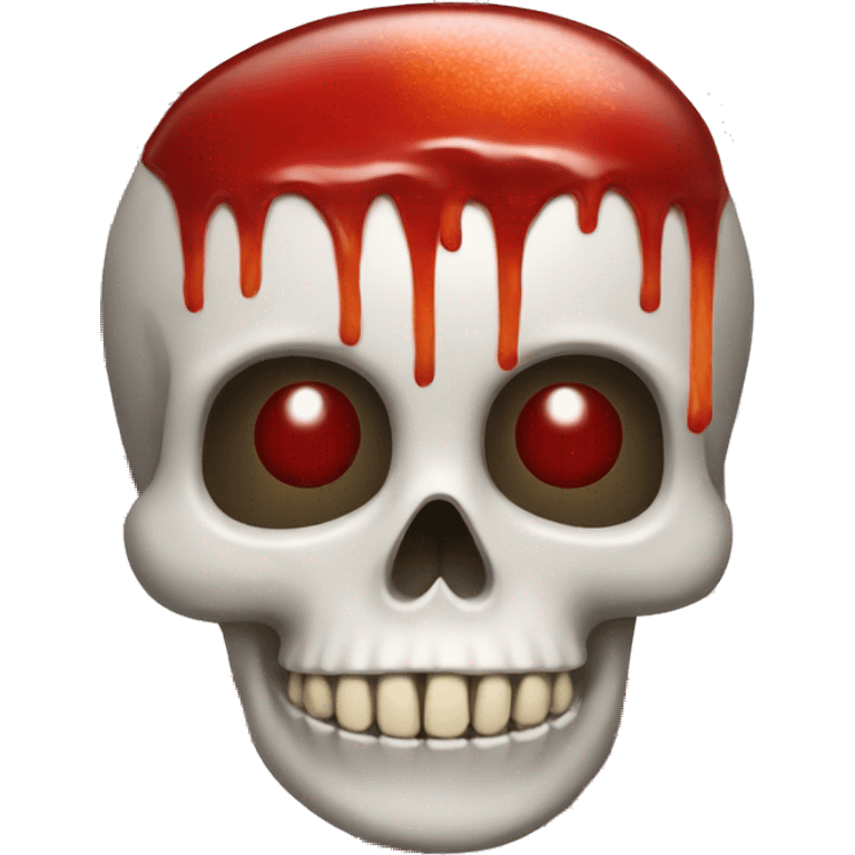 Skull with ketchup  emoji