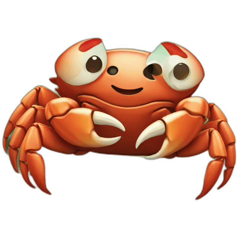 happy animal crab emoji