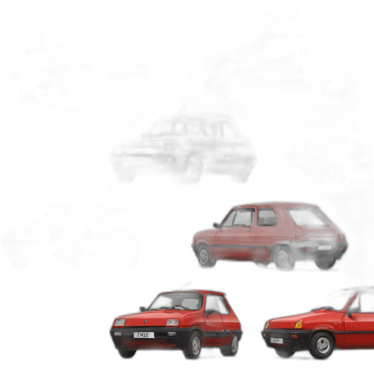 Renault super 5 rouge emoji