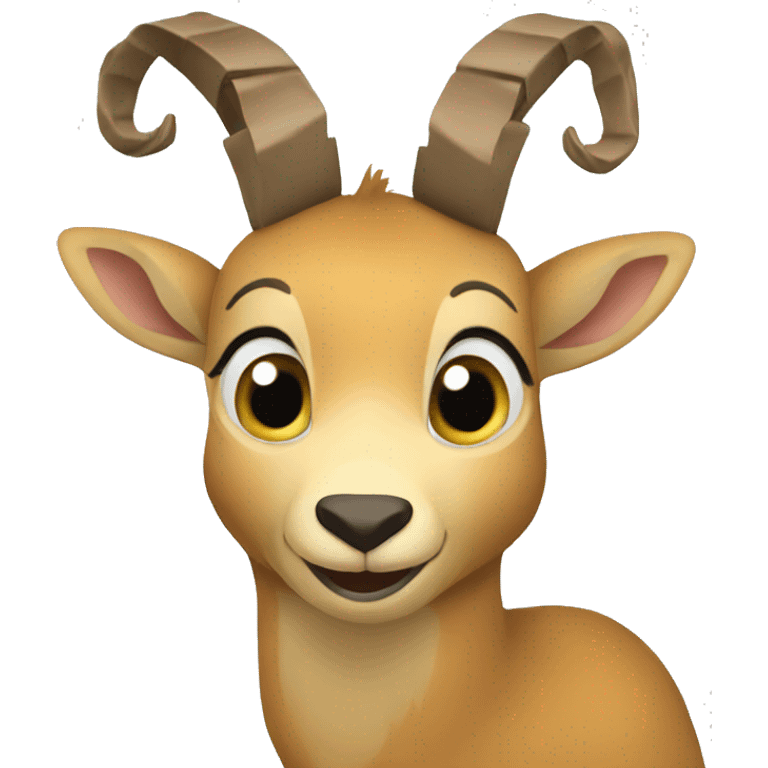 happy chamois holding gift emoji