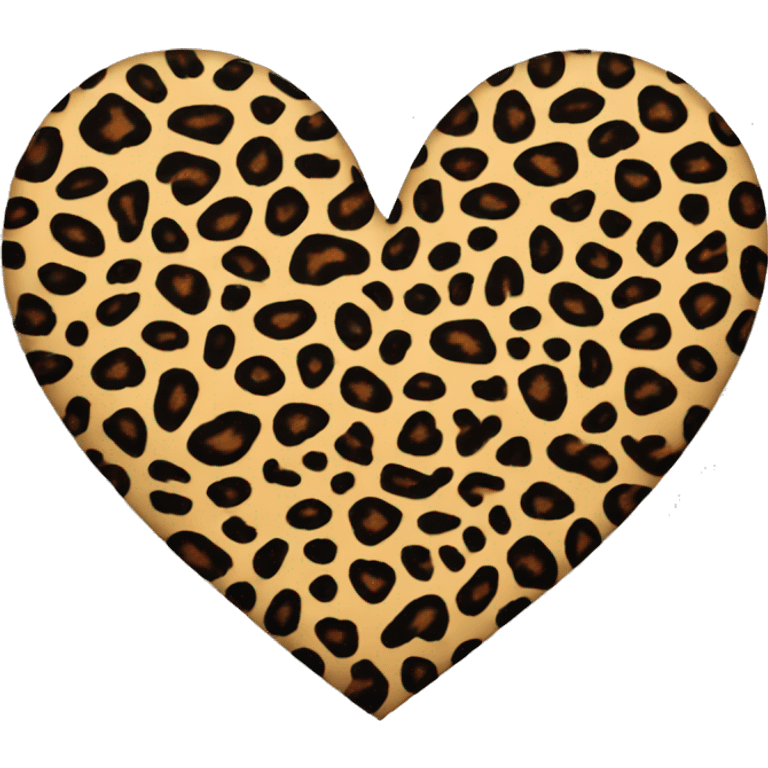 Leopard print heart emoji