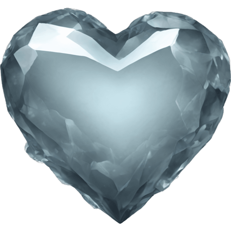 grey crystal heart emoji