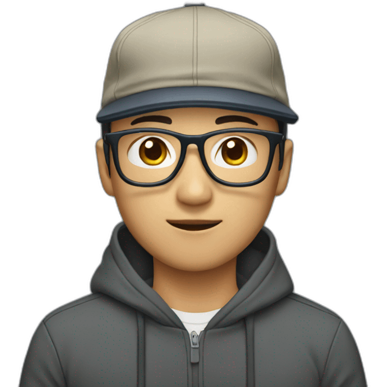 asian male with cap and glasses emoji