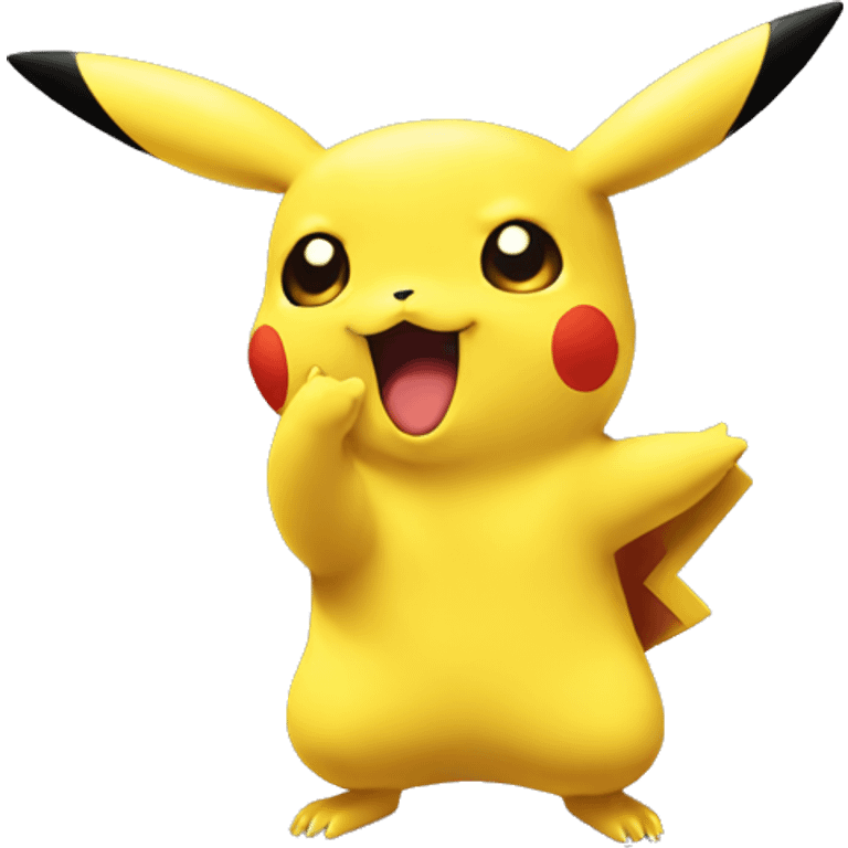 Pikachu using hand gestures I am watching you  emoji