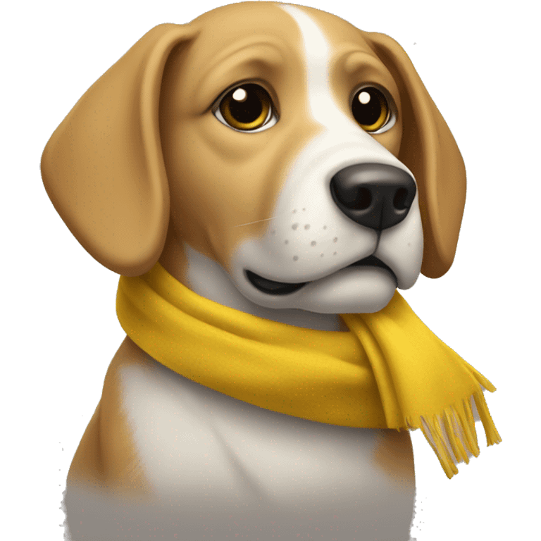 dog with a Yellow scarff  emoji