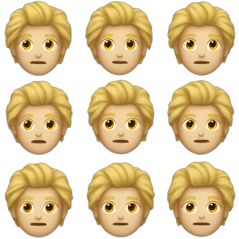 a blond guy with a lot of hair emoji