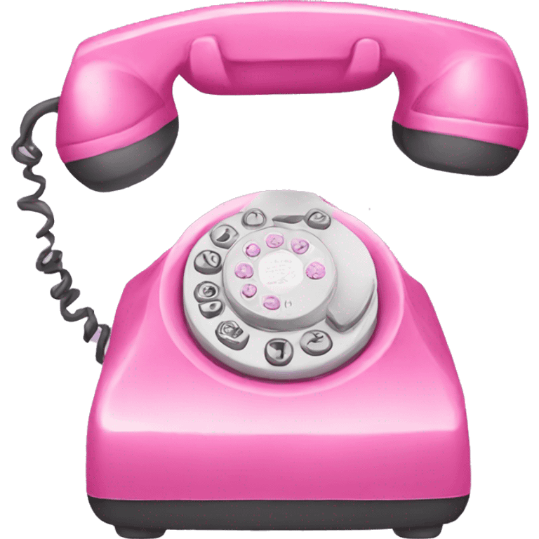 Pink phone emoji