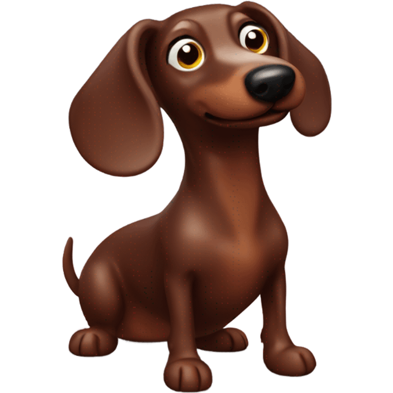 Chocolate dapple sausage dog  emoji