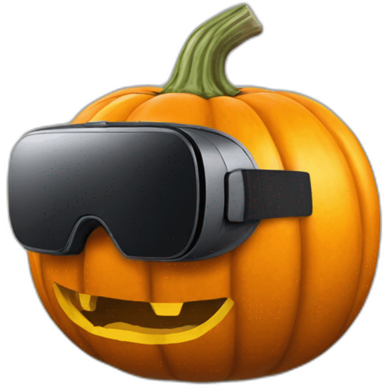 vr headset pumpkin emoji