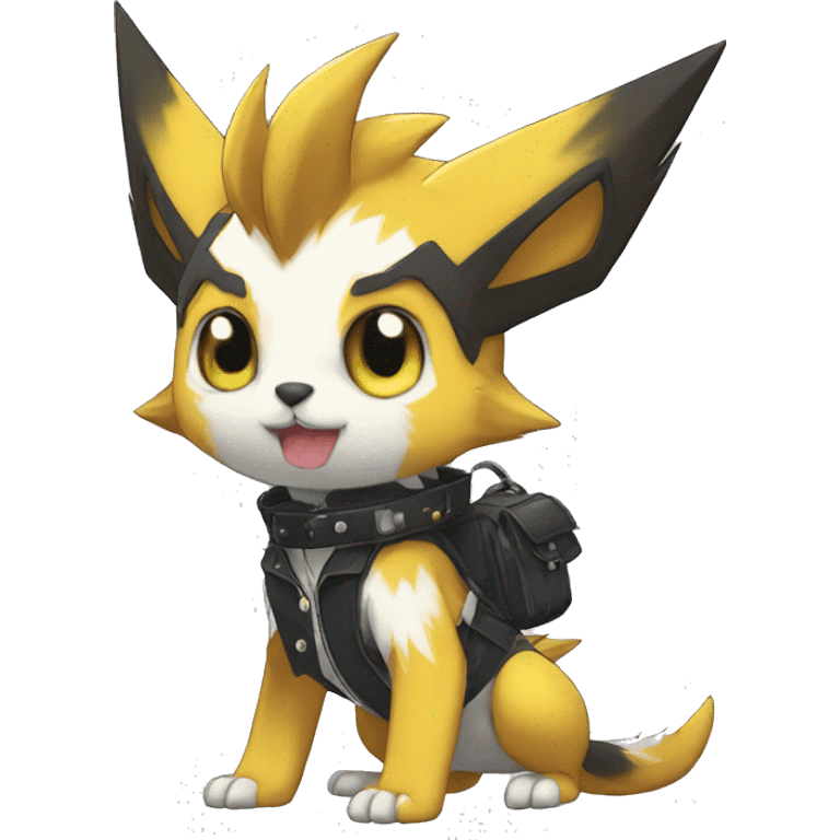 cute cool edgy punk Digimon-Fakemon-animal full body emoji