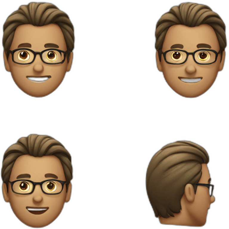 guy with a manbun and facial hear and glasses  emoji