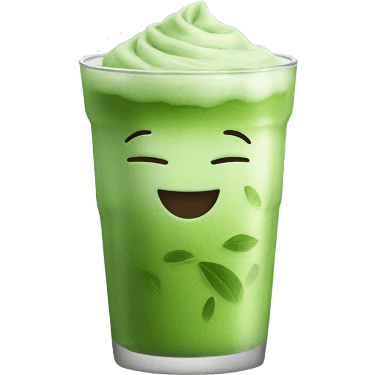 Iced matcha emoji