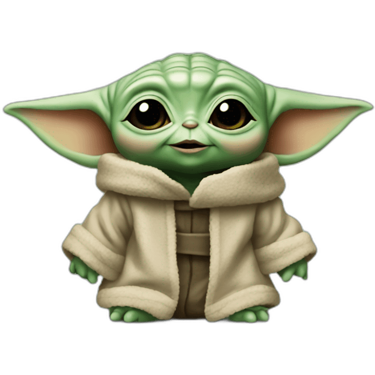 Baby yoda, happy emoji