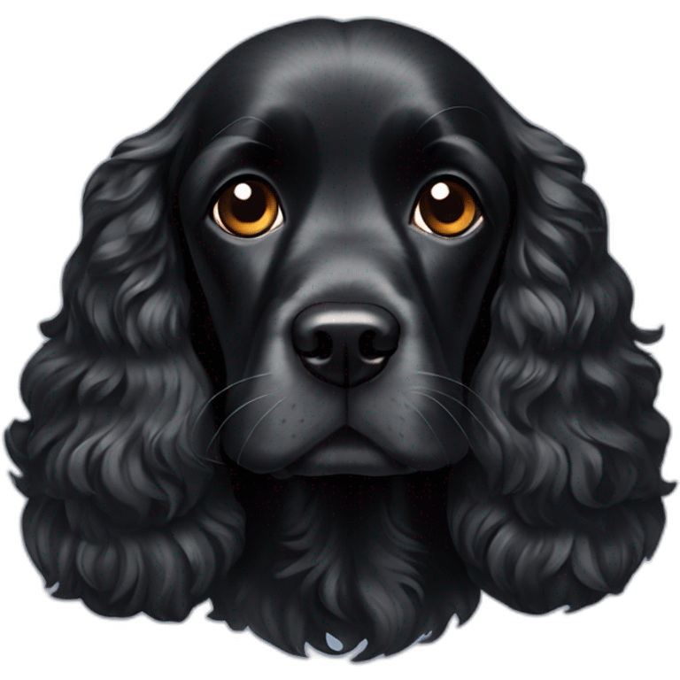 black cocker spaniel dog emoji