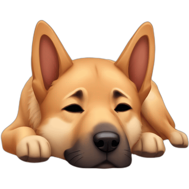 Cute German Shepard sleeping emoji