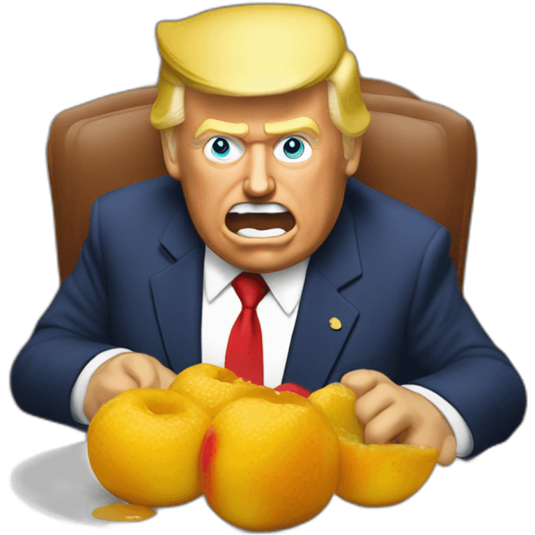 Trump qui mange de la confiture emoji