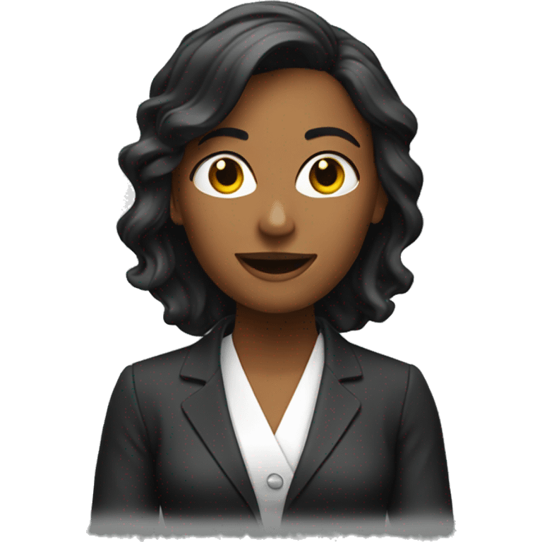 a women is conducting a live broadcast emoji