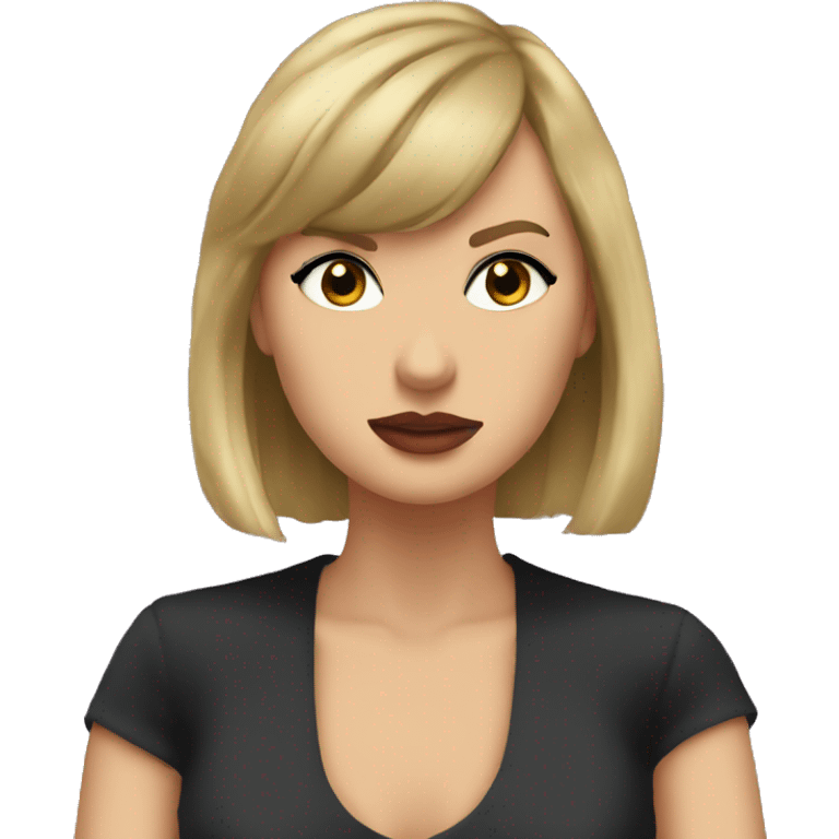 tylor swift with sad face emoji