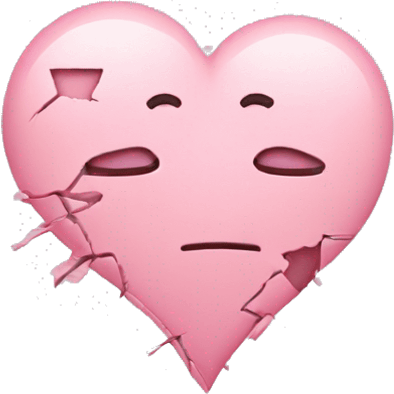 light pink broken heart  emoji