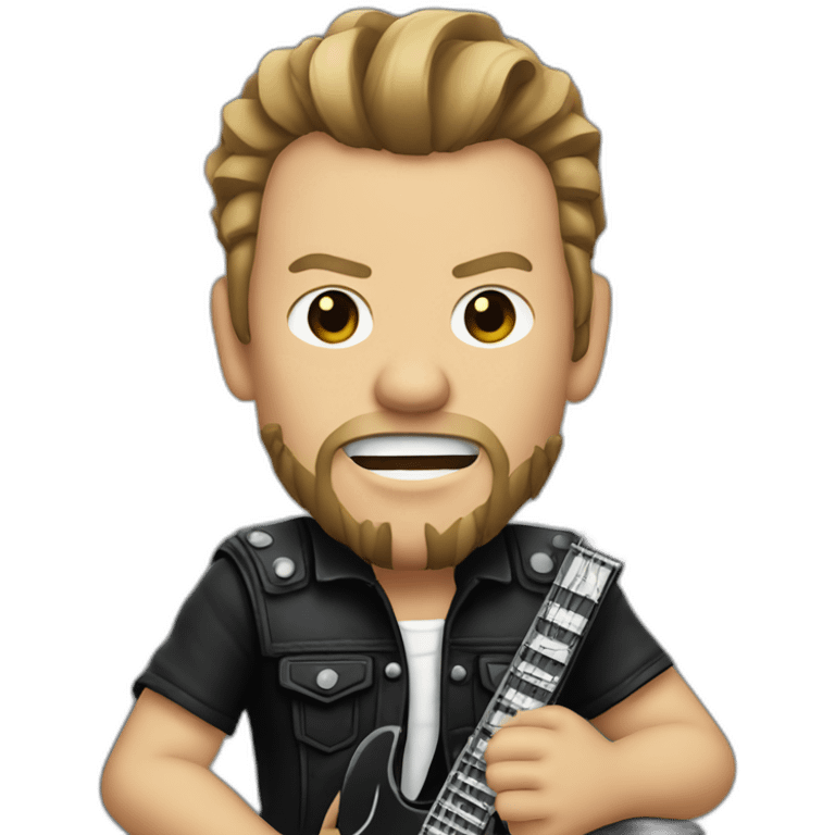 James hetfield with guitar emoji