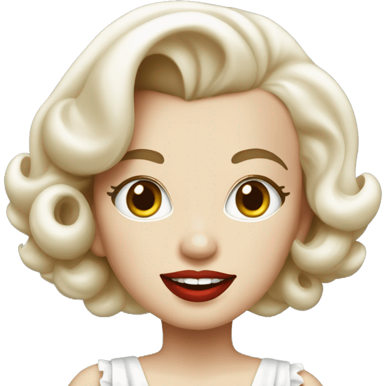 Marilyn Monroe in a maid dress emoji