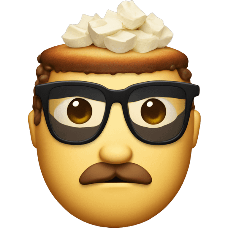 Hipster cheescake emoji