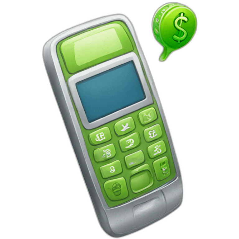 phone with dollar inside in svg emoji