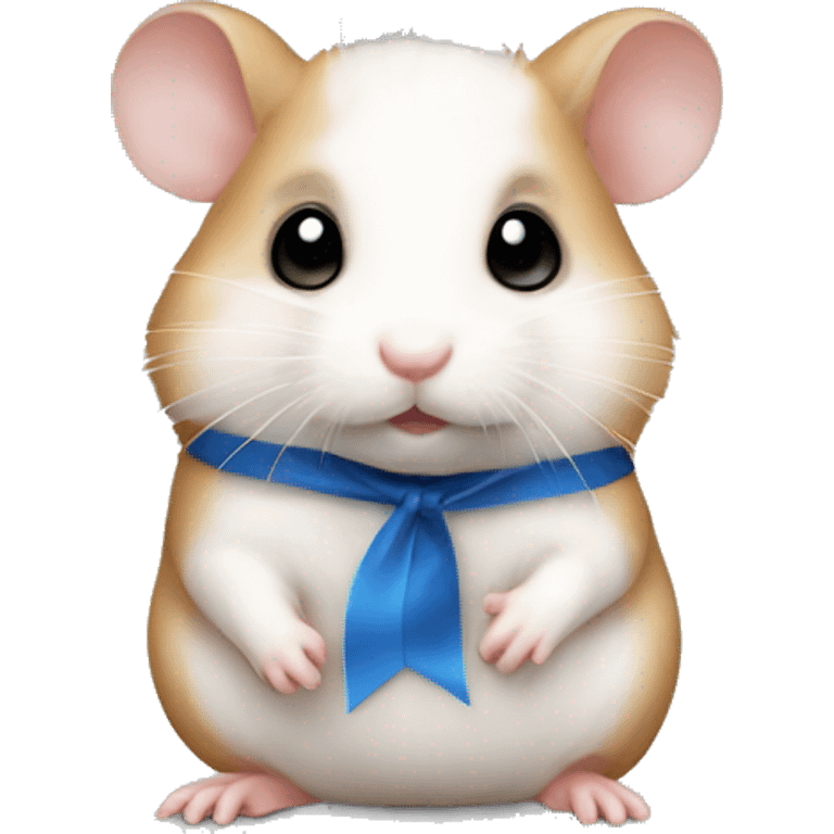 Hamster with blue ribbon emoji