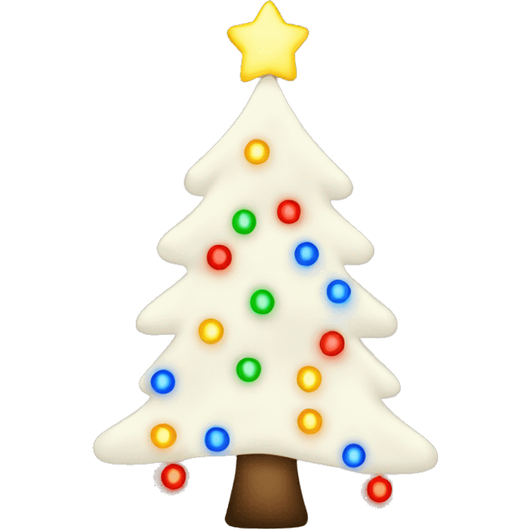 Fir with color Christmas lights emoji