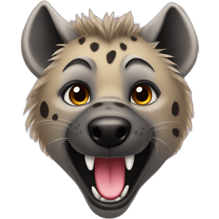 Hyena in love emoji