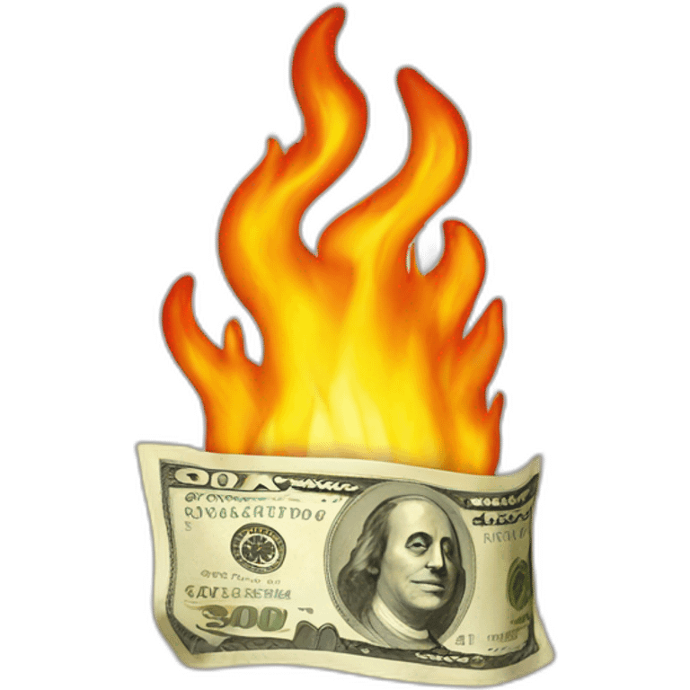 burning dollar emoji